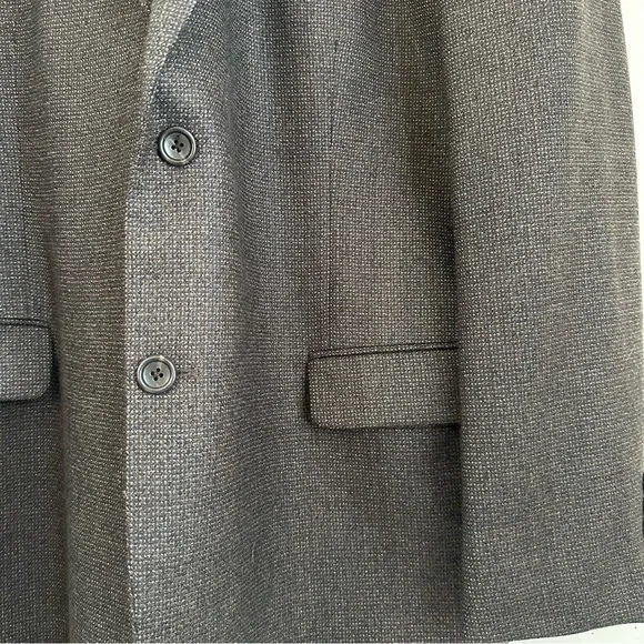 Vintage Joseph & Feiss 46L Lambswool Sports Coat Brown Grey 2-Button Men’s Wool - Picture 10 of 11